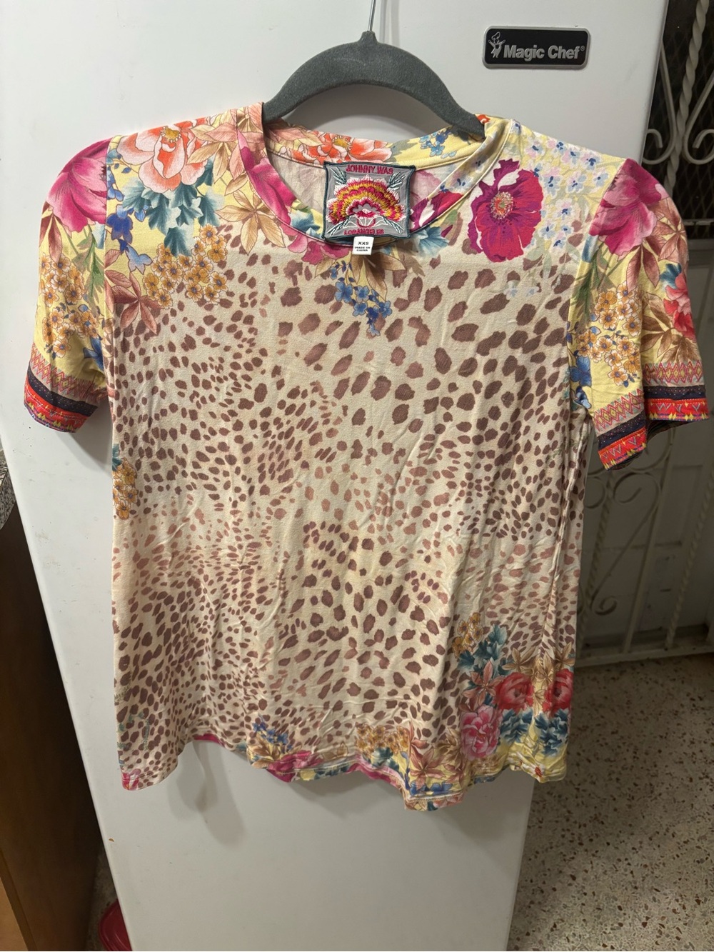 Johnny Was Wildflower Favorite Crewneck Swing Tee XXS